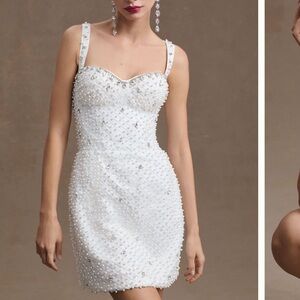 NWT Morphine Fashion Hypnotized Pearl & Crystal Bustier Mini Dress